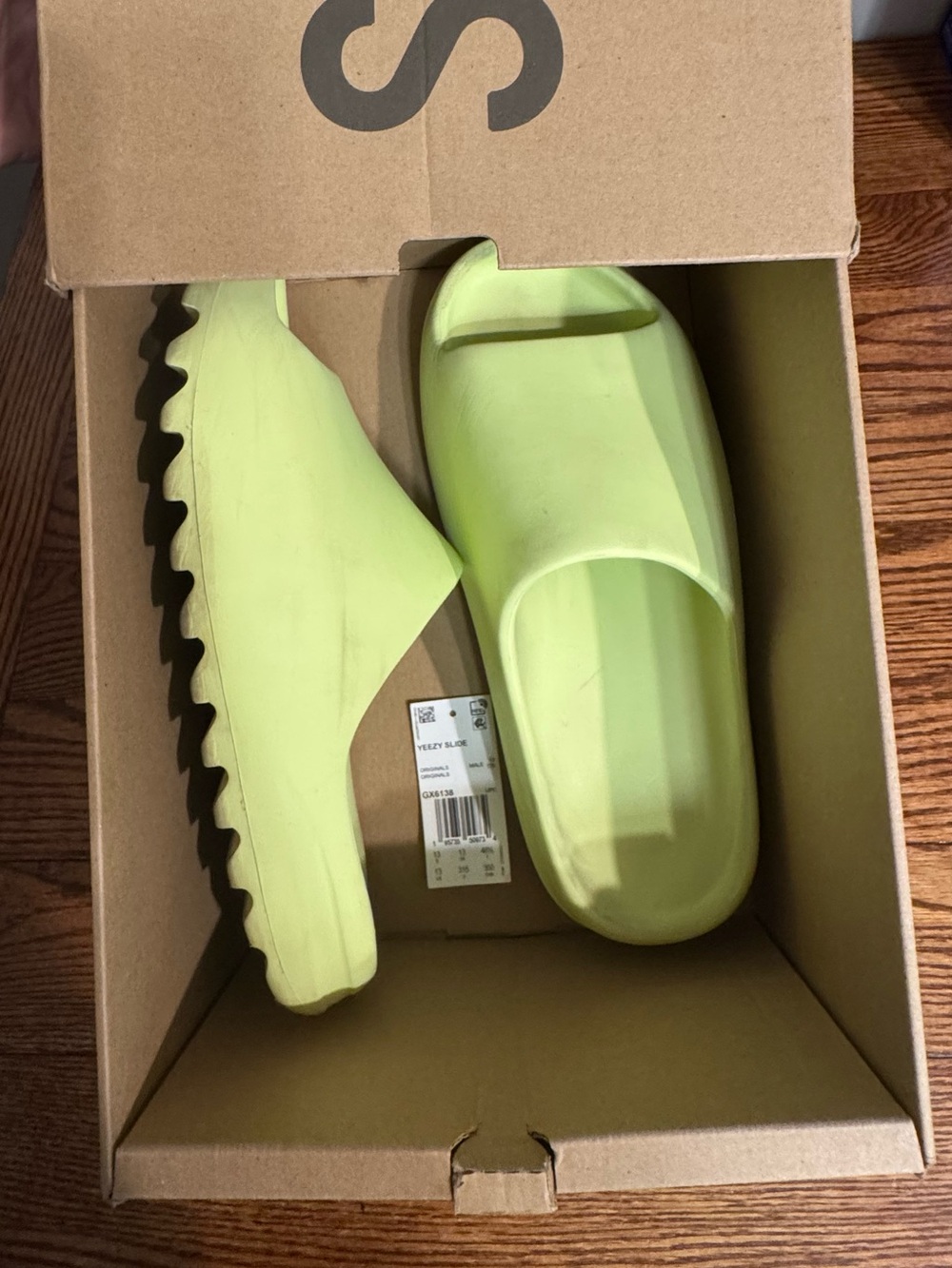 Adidas Yeezy Slides "Glow Green” ~ 13
